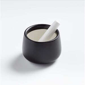 Crate & Barrel Matte Black Mini Mortar and Pestle